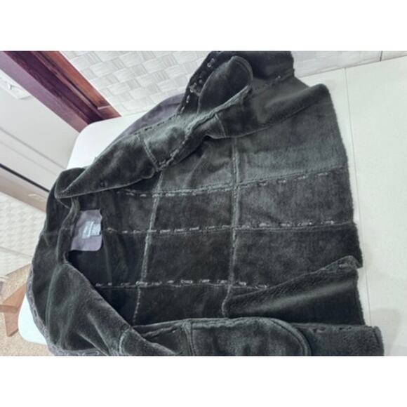 "DENNIS BY DENNIS BASSO" Suede Coat, Faux Fur, Y2K, Goth, Vampire, SZ L,Grundge - Picture 7 of 13